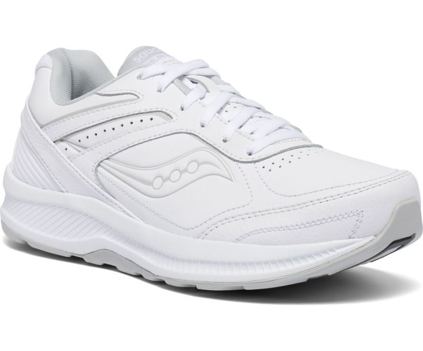 Women's Saucony Echelon Walker 3 Walking Shoes White | Singapore 238RVDW